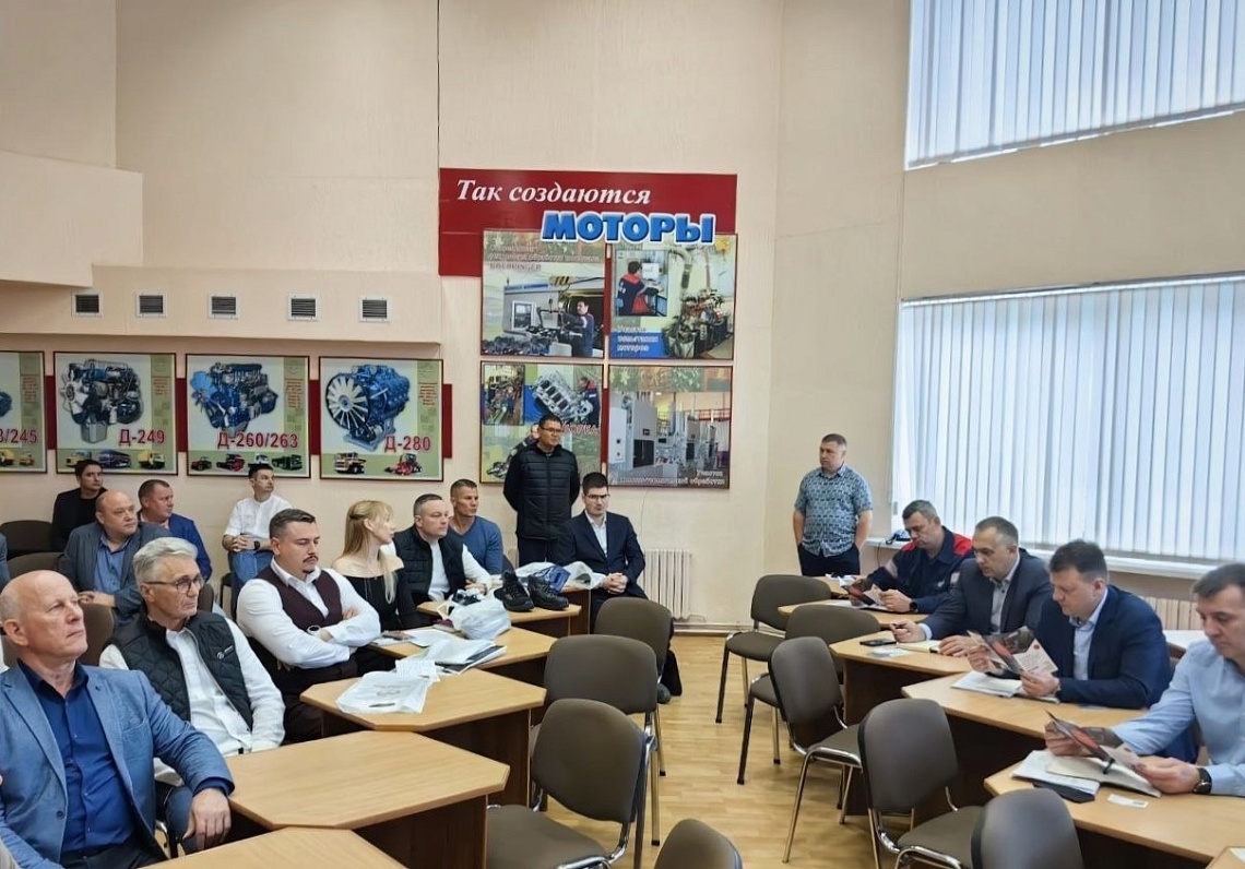 Сегодня Минский моторный завод посетила масштабная делегация руководителей промышленных предприятий Российской Федерации в рамках  бизнес-миссии TALTY BRICS.